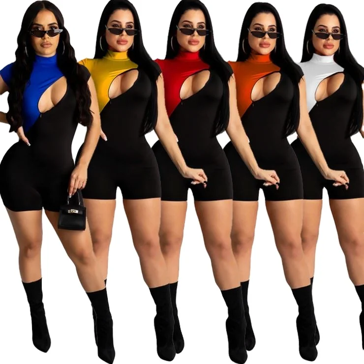 New Fashion Patched Cleavage Women Bodysuit One Piece Short Jumpsuit Mujer 2020, As shown
New Fashion Patched Cleavage Women Bodysuit One Piece Short Jumpsuit Mujer 2020, As shown