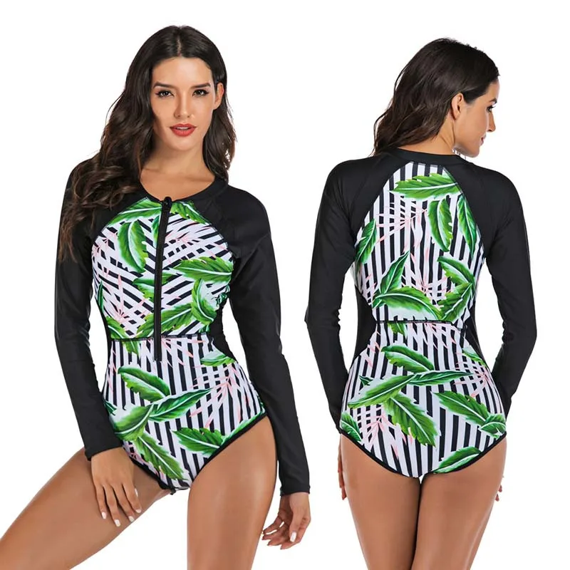 16 Styles Long Sleeve One Piece Bodysuit Swimsuit for Women Leaves Print Sexy Bikini Summer Push Up Swimwear, As pictures
16 Styles Long Sleeve One Piece Bodysuit Swimsuit for Women Leaves Print Sexy Bikini Summer Push Up Swimwear, As pictures