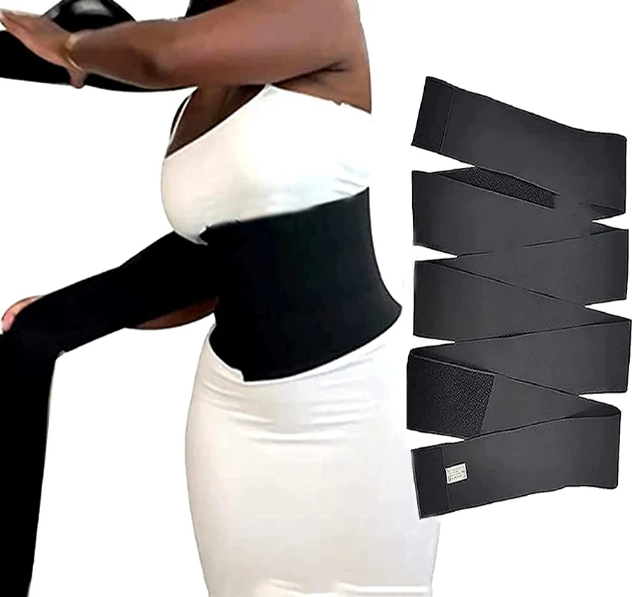 Women High Compression Quick Snatch Bandage Wrap Shapewear Stomach Weight Loss Belly Support Tape Body Wrap Waist Trimmer Band, Black
Women High Compression Quick Snatch Bandage Wrap Shapewear Stomach Weight Loss Belly Support Tape Body Wrap Waist Trimmer Band, Black