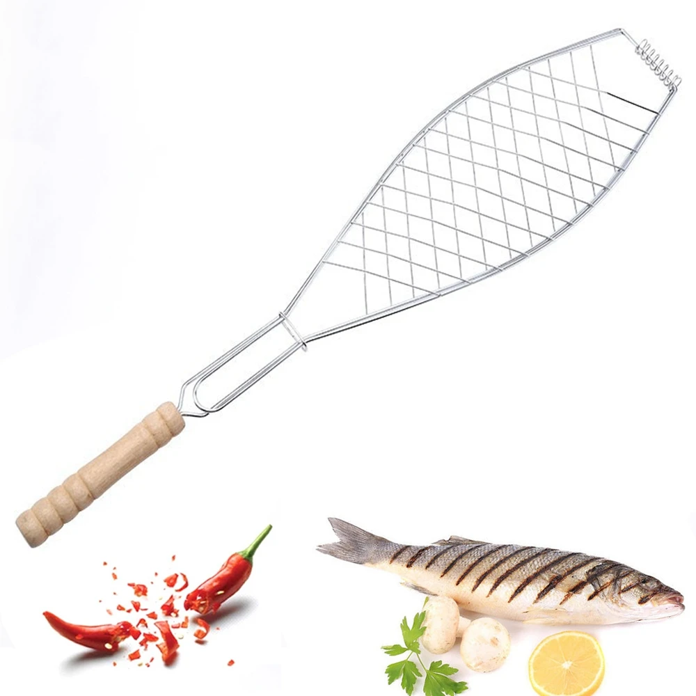 Fish Grill Basket Folding Portable Stainless Steel Barbecue BBQ Grill Basket for Fish Vegetables Shrimp
Fish Grill Basket Folding Portable Stainless Steel Barbecue BBQ Grill Basket for Fish Vegetables Shrimp