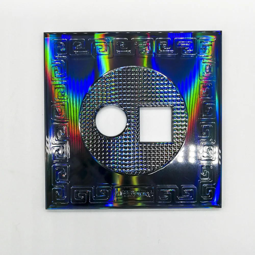 China OEM Factory Custom Switch Tempered   Glass  Plate