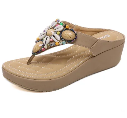 Beaded sandals women's beach shoes heels fashion summer women slipper sandals shoes
Beaded sandals women's beach shoes heels fashion summer women slipper sandals shoes