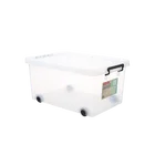 Multi purpose plastic containers transparent stackable clear plastic storage box