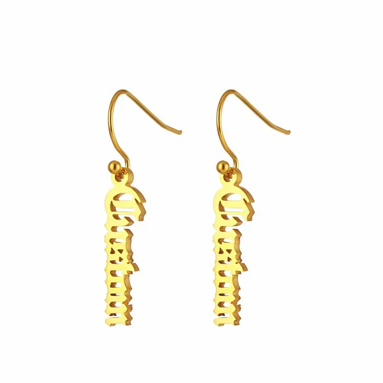 Personalized Vertical Name Earrings Customized Names Stainless Steel Titanium Steel Customized Earrings, Picture shows
Personalized Vertical Name Earrings Customized Names Stainless Steel Titanium Steel Customized Earrings, Picture shows