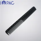 Flat barber black salon professional comb with wide and fine tooth