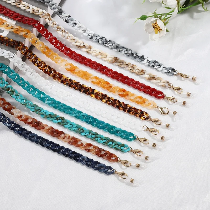 Fashion Acrylic Sunglasses Chains Lanyard Women Anti-slip Reading Glasses Chain Cord Holder Neck Strap Rope Gift 2021
Fashion Acrylic Sunglasses Chains Lanyard Women Anti-slip Reading Glasses Chain Cord Holder Neck Strap Rope Gift 2021