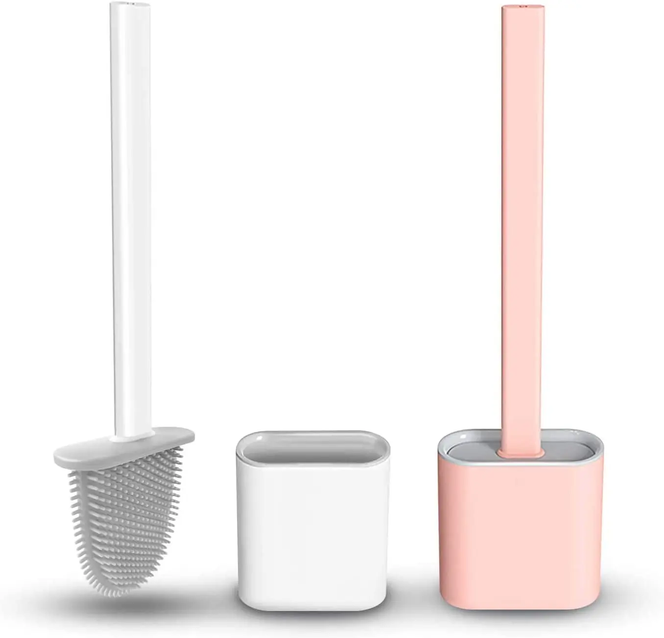 Household Cleaning Plastic Toilet Brush Flat Soft Silicone Toilet Brush With Holder Set, Pink, white, green, blue
Household Cleaning Plastic Toilet Brush Flat Soft Silicone Toilet Brush With Holder Set, Pink, white, green, blue