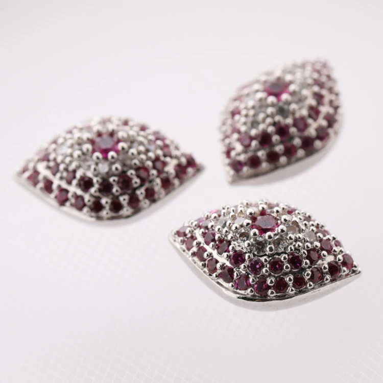 Womens Silver Plated Fuchsia and Crystal Micro Insert Copper Charms for Jewelry Making
Womens Silver Plated Fuchsia and Crystal Micro Insert Copper Charms for Jewelry Making