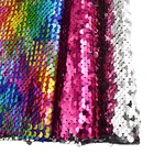 Colorful polyester reversible woven gold embroidery fabric sequin embroidery
