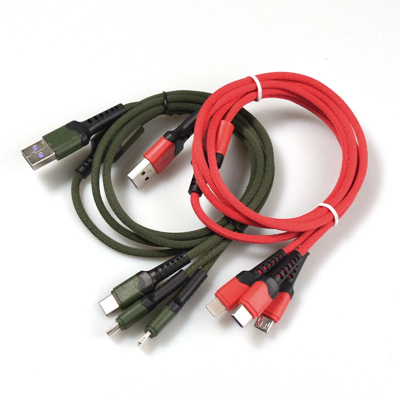 Nylon Braided 5A Quick Fast Wire Micro Type C Charging Data Line 3 In 1 Usb Cable
Nylon Braided 5A Quick Fast Wire Micro Type C Charging Data Line 3 In 1 Usb Cable