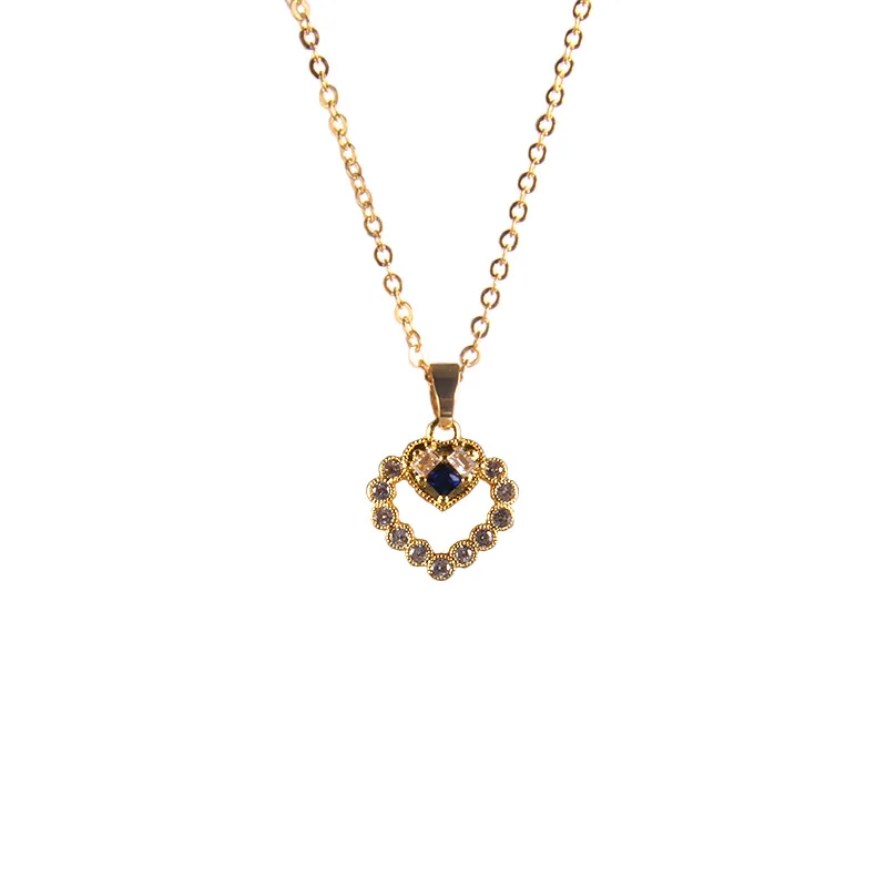 Valentine's Day gift gold plated stainless steel women jewelry necklaces heart shaped rhinestone zircon pendant necklace
Valentine's Day gift gold plated stainless steel women jewelry necklaces heart shaped rhinestone zircon pendant necklace