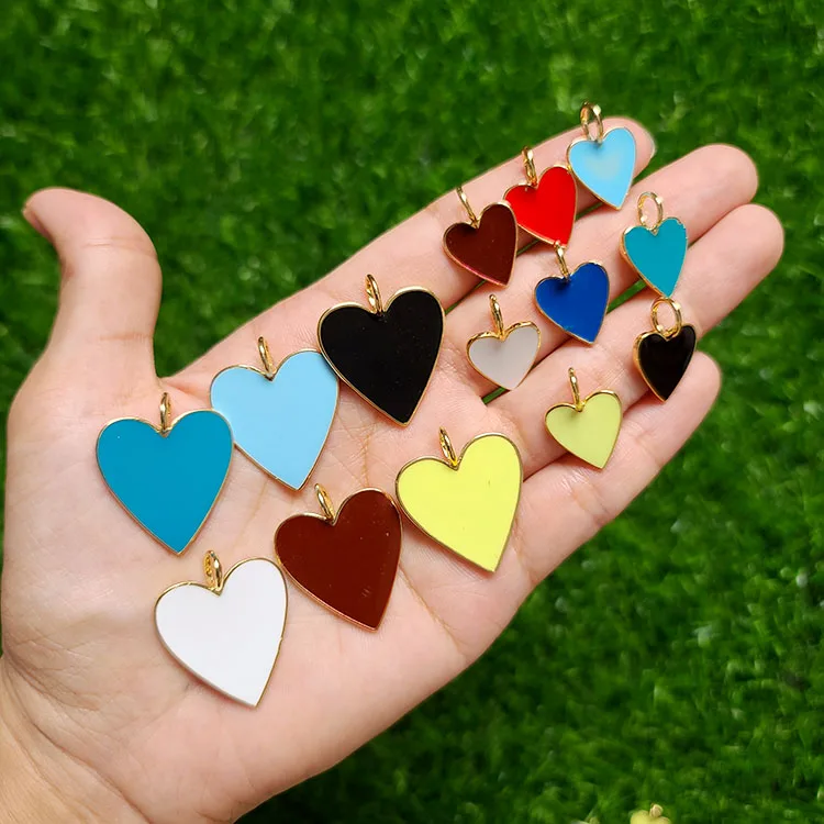 JS1540 Hot Sale 18KGold Plated Colorful Enamel Neon Heart Charm Pendants for Necklace Earring Making Supplies
JS1540 Hot Sale 18KGold Plated Colorful Enamel Neon Heart Charm Pendants for Necklace Earring Making Supplies