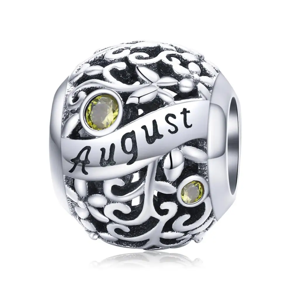 Qings August Birth Charm Beads,925 Sterling Silver Birthstone Pendant for DIY Bracelet Necklace
Qings August Birth Charm Beads,925 Sterling Silver Birthstone Pendant for DIY Bracelet Necklace