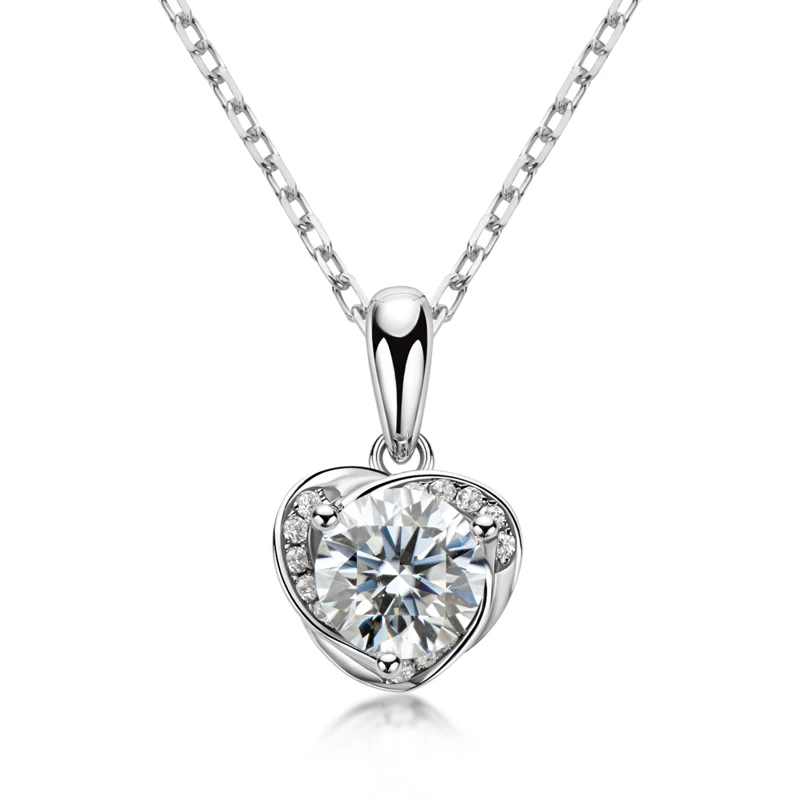 6.5mm Real Moissanite Pendant Necklace For Women Top Quality 100% 925 Sterling Silver Wedding Party Heart Flower Pendant
6.5mm Real Moissanite Pendant Necklace For Women Top Quality 100% 925 Sterling Silver Wedding Party Heart Flower Pendant