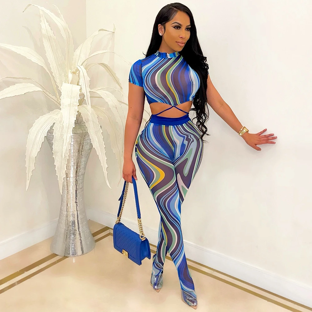 sexy see through two piece pants set mesh lady stylish print crop top pants two pieces set
sexy see through two piece pants set mesh lady stylish print crop top pants two pieces set