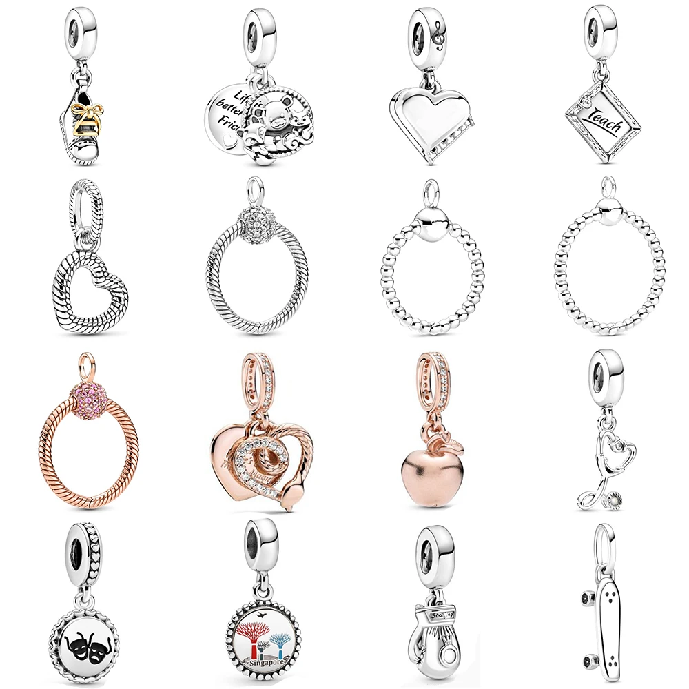 EW 2020 100% 925 Sterling Silver Collection Pendant Dangle Fit DIY Women Bracelet Original Fashion Jewelry Gift
EW 2020 100% 925 Sterling Silver Collection Pendant Dangle Fit DIY Women Bracelet Original Fashion Jewelry Gift