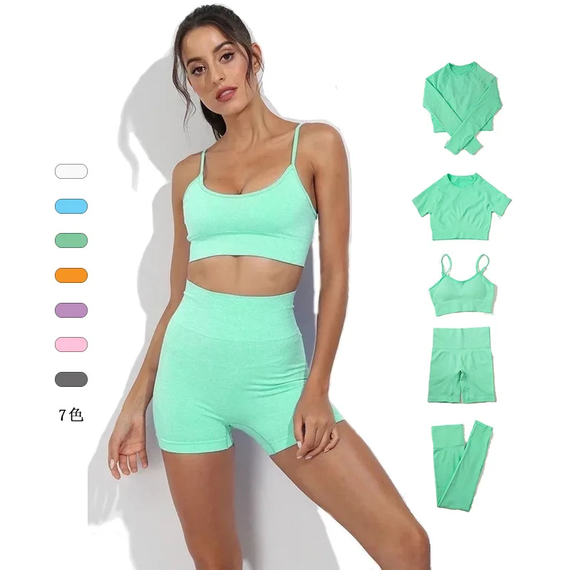 Trendy Essential Women Yoga Set 11 Colors Available Long Sleeve Crop Top And High Waist 2 Pieces Seamless, Picture shows
Trendy Essential Women Yoga Set 11 Colors Available Long Sleeve Crop Top And High Waist 2 Pieces Seamless, Picture shows