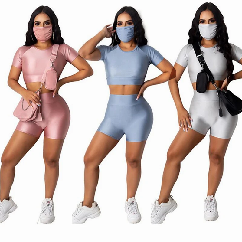 Custom Womens Clothing Yoga Outfit 2 Piece Sets Summer Women Two Pieces Sexy Shorts Biker Jogger Set with FaceMask, As pictures or customized color
Custom Womens Clothing Yoga Outfit 2 Piece Sets Summer Women Two Pieces Sexy Shorts Biker Jogger Set with FaceMask, As pictures or customized color