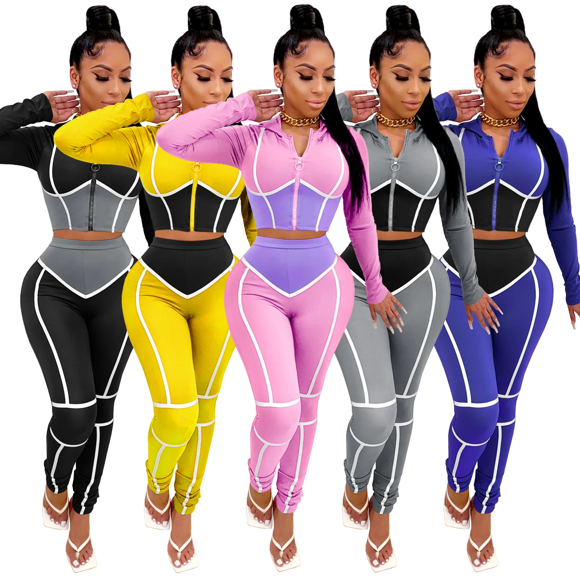 2021 New Fashion Elegant Long Pants Sexy Two Piece Sets Ladies Office Clothes Club Wear Winter Rompers Women Jumpsuit, Picture color
2021 New Fashion Elegant Long Pants Sexy Two Piece Sets Ladies Office Clothes Club Wear Winter Rompers Women Jumpsuit, Picture color