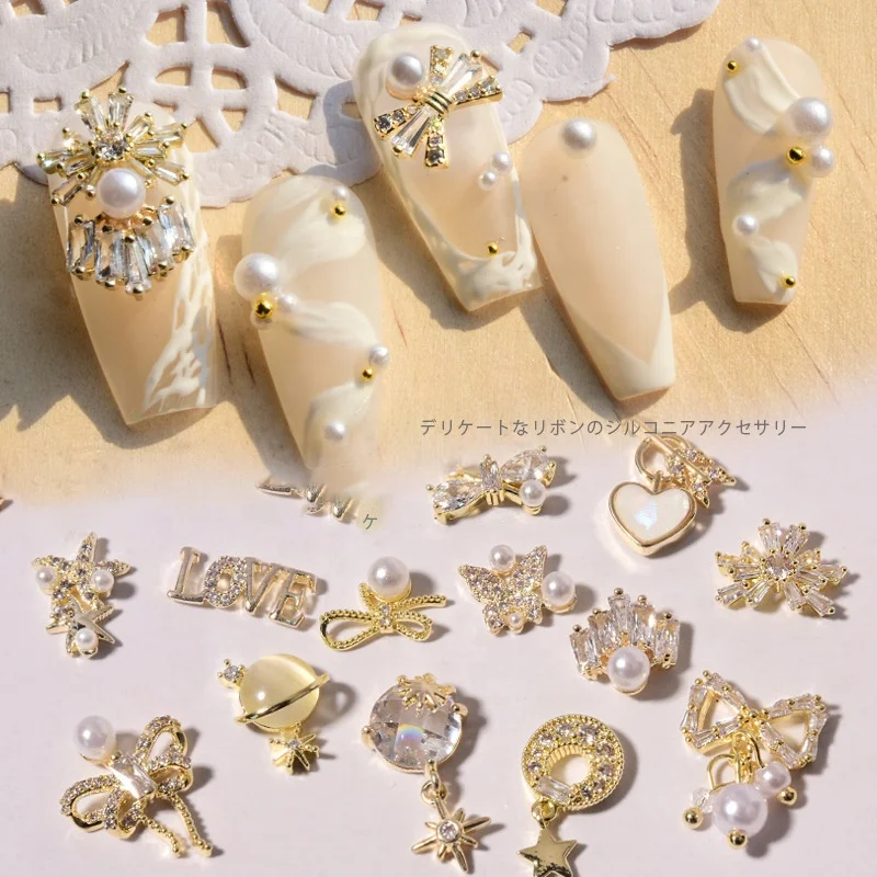 Paso Sico Luxury Butterfly Jewelry Gold Pearls Nail Pendant Diamond Valentina Day Metal Alloy Zircon 3D Nail Charms for DIY Art
Paso Sico Luxury Butterfly Jewelry Gold Pearls Nail Pendant Diamond Valentina Day Metal Alloy Zircon 3D Nail Charms for DIY Art