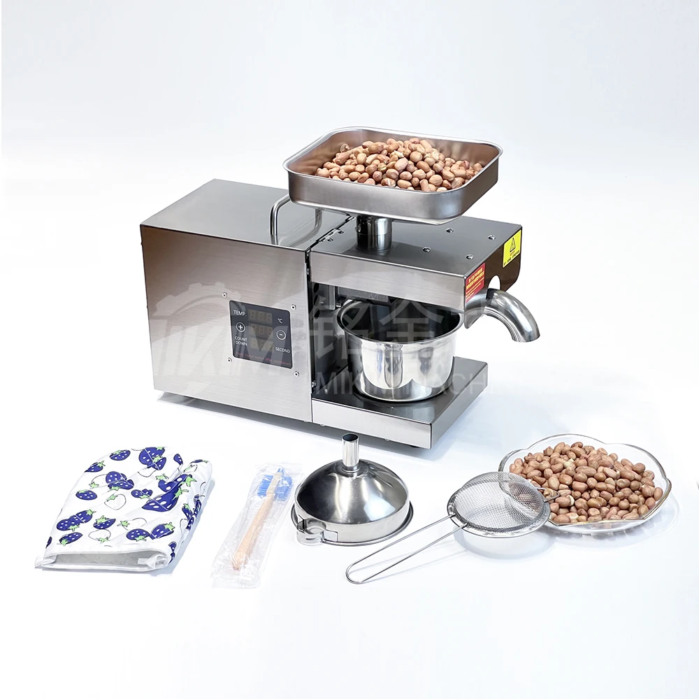 Intelligent temperature control oil press machine household stainless steel oil making machine
Intelligent temperature control oil press machine household stainless steel oil making machine
