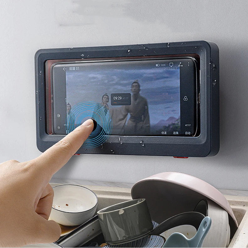 Bathroom Waterproof Mobile Phone Box Touch Screen Bath Chase Drama Mobile Phone Shell Wall Hanging Free Punch Bracket Sealed Pro
Bathroom Waterproof Mobile Phone Box Touch Screen Bath Chase Drama Mobile Phone Shell Wall Hanging Free Punch Bracket Sealed Pro