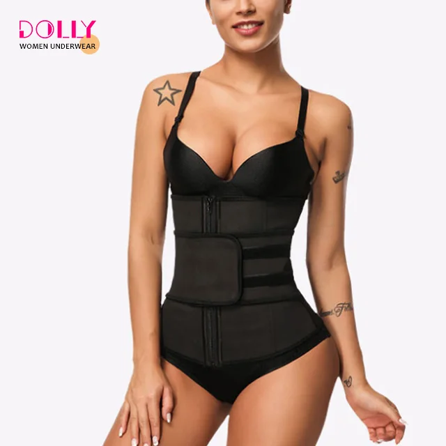 Custom Logo Double Straps Sweat Waist Trainer Firm Control Tummy Hourglass Body Shaper, Black
Custom Logo Double Straps Sweat Waist Trainer Firm Control Tummy Hourglass Body Shaper, Black