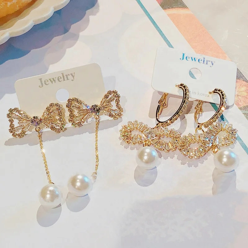 Korean Luxury Zircon Bowknot Drop Earrings For Women Girls Elegant Pearl Tassel Joker Pendientes Jewelry Gifts
Korean Luxury Zircon Bowknot Drop Earrings For Women Girls Elegant Pearl Tassel Joker Pendientes Jewelry Gifts