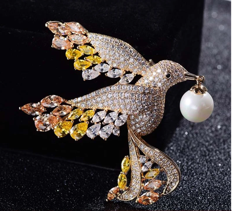 Brooch Eagle Brooch Color Zircon Imitation Shell Pearl Pin Accessories Small Bee Brooch Women
Brooch Eagle Brooch Color Zircon Imitation Shell Pearl Pin Accessories Small Bee Brooch Women