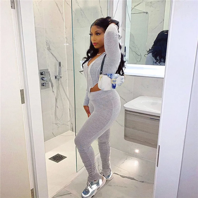 Nibber S1738244 v-neck tracksuit women zipper crop top asymmetry stacked leggings matching set skinny elastic fitness streetwear
Nibber S1738244 v-neck tracksuit women zipper crop top asymmetry stacked leggings matching set skinny elastic fitness streetwear