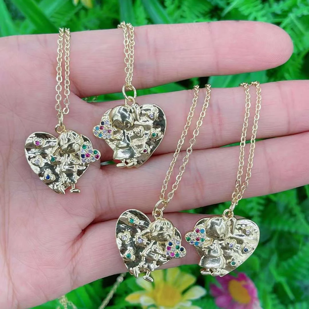 Newest Hot Sale Colorful Crystal Rhinestone Children Relief Heart Pendant Necklace For Kids Jewelry Gift
Newest Hot Sale Colorful Crystal Rhinestone Children Relief Heart Pendant Necklace For Kids Jewelry Gift