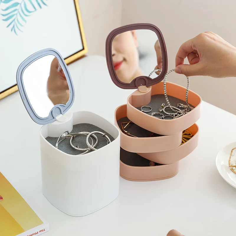 Jewelry Boxs Creative 4 Layers Rotatable Plastic Jewelry Container Case Earring Ring Multi-Function Jewelry Storage Box, Pink/white/blue
Jewelry Boxs Creative 4 Layers Rotatable Plastic Jewelry Container Case Earring Ring Multi-Function Jewelry Storage Box, Pink/white/blue