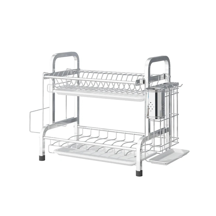 Hot sales 2 -Tier Standing Type 304 Stainless Steel Dish Rack Kitchen Storage Holder, Silver
Hot sales 2 -Tier Standing Type 304 Stainless Steel Dish Rack Kitchen Storage Holder, Silver
