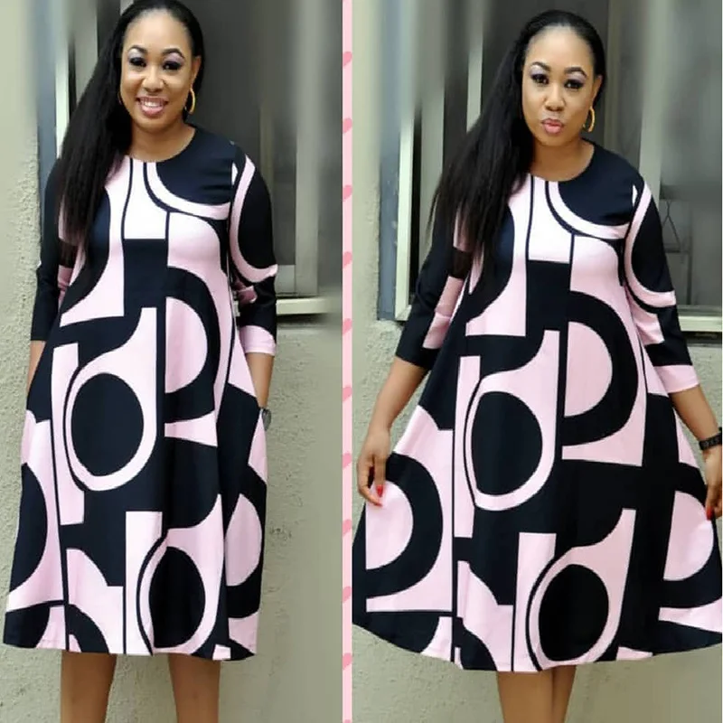 Factory Price Wholesale High Quality Fashion Midi Summer A-Line Print African Women Casual Dress Loose
Factory Price Wholesale High Quality Fashion Midi Summer A-Line Print African Women Casual Dress Loose