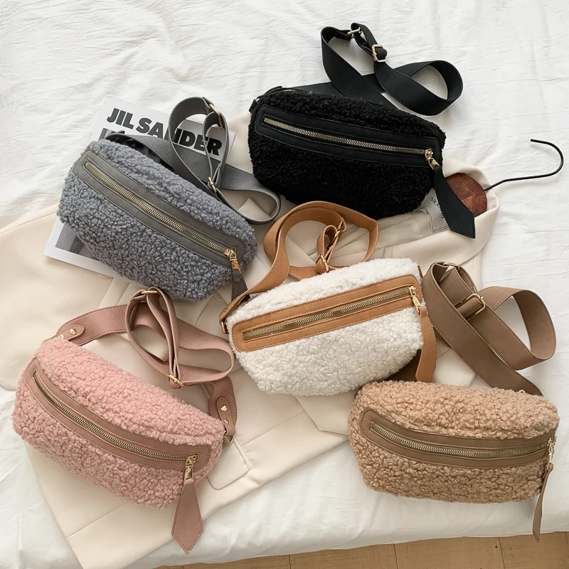 Lambswool Waist Bag Girl Fanny Pack Purse Crossbody Bag Outdoor Women Woman's Faux-Fur Chest Bag
Lambswool Waist Bag Girl Fanny Pack Purse Crossbody Bag Outdoor Women Woman's Faux-Fur Chest Bag