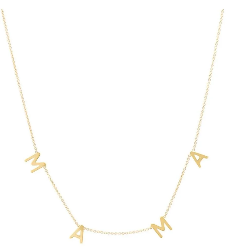 Personalized customized name initial letter 925 sterling silver gold plated mama necklace, Picture showing
Personalized customized name initial letter 925 sterling silver gold plated mama necklace, Picture showing