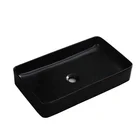 Hot new products cheap price Matt black bathroom sink ceramic art wash basin