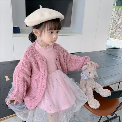 wholesale Children's sweater cardigan with buttons autumn girl baby twist knit sweater
wholesale Children's sweater cardigan with buttons autumn girl baby twist knit sweater