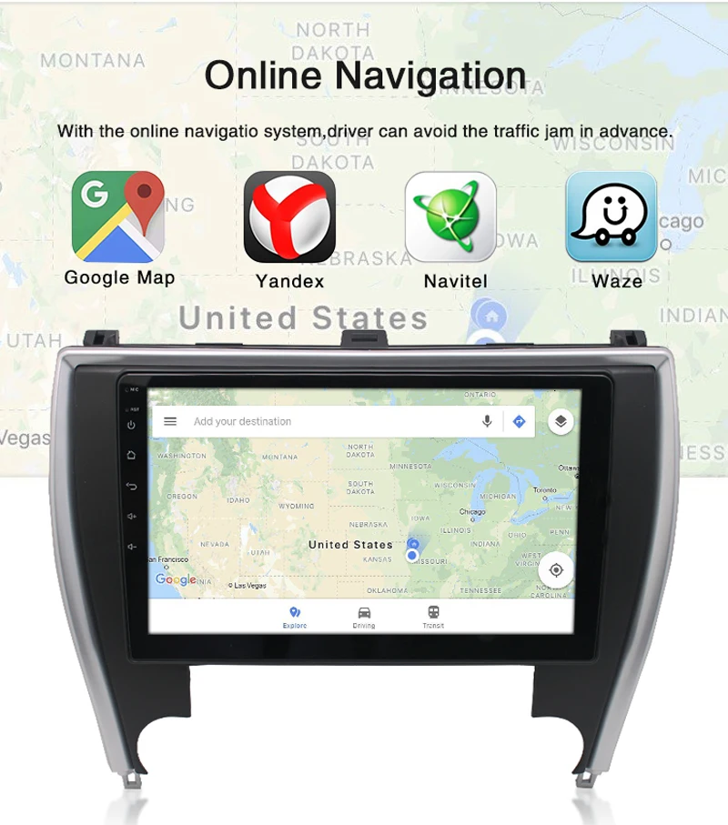 10.1 inch Car Video Radio Player Multimedia Player Android for Toyota Camry 2015-2017
10.1 inch Car Video Radio Player Multimedia Player Android for Toyota Camry 2015-2017