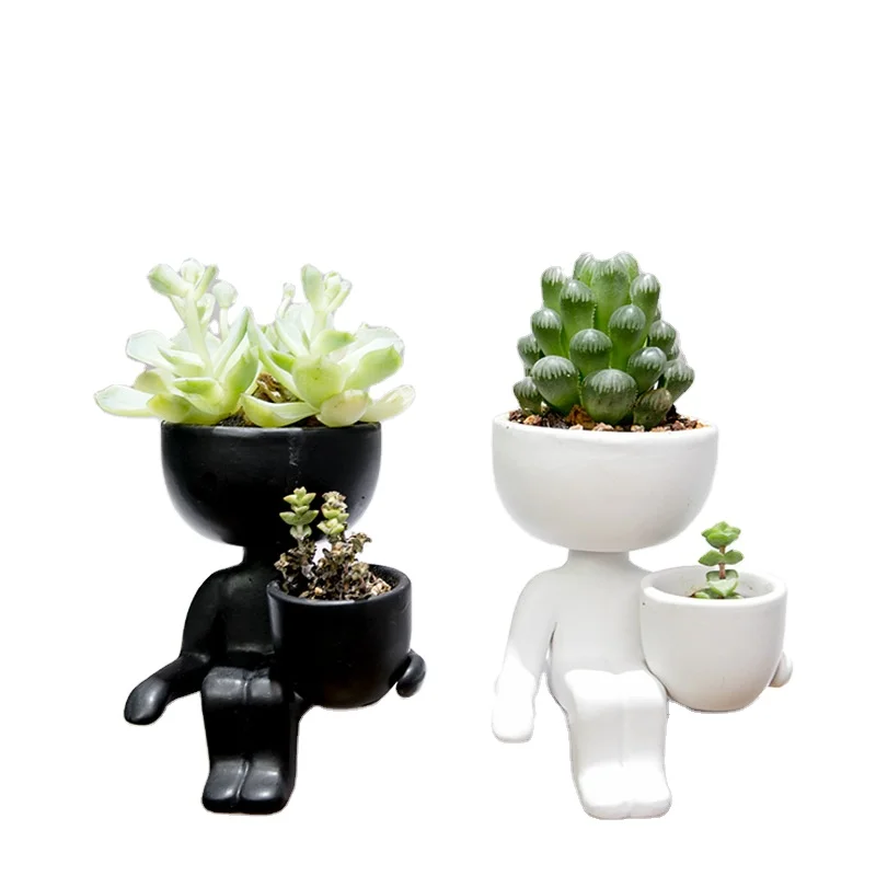 Ceramic Succulent Pot ,Creative Human Shaped Small Ceramic Flower Pots, Mini Plant Planters for Desktop Indoor Home Decoration, Pink,white,black
Ceramic Succulent Pot ,Creative Human Shaped Small Ceramic Flower Pots, Mini Plant Planters for Desktop Indoor Home Decoration, Pink,white,black