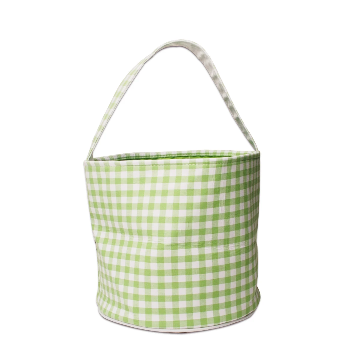 

2021 Easter Bucket Checked Vertical Stripes Easter Baskets for Kids Carrying Eggs Candies DOM-1161510