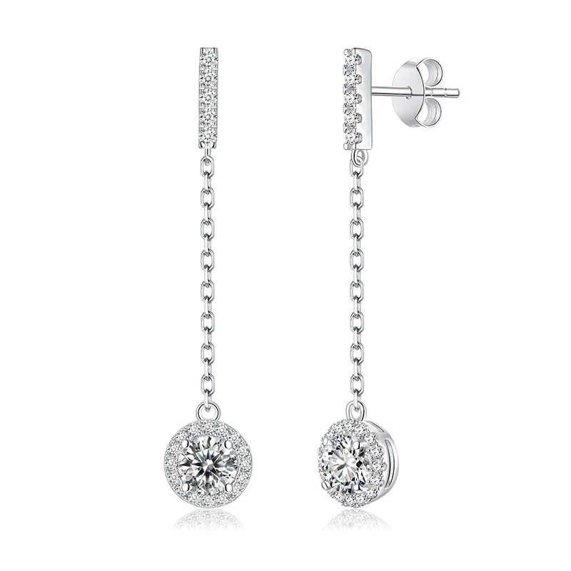Wholesale Beautiful Jewelry 925 Sterling Silver moissanite diamond bridal dangle Stud Earring
Wholesale Beautiful Jewelry 925 Sterling Silver moissanite diamond bridal dangle Stud Earring