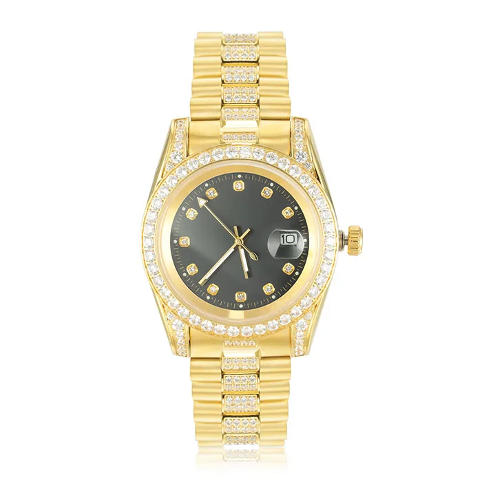 Ladies Watch Men Wrist Luxury White Gold Plated Metal Band Bling Iced out Hip Hop Watches
Ladies Watch Men Wrist Luxury White Gold Plated Metal Band Bling Iced out Hip Hop Watches