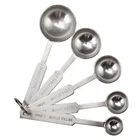 Stocked Stainless Steel Measuring 18/8 Stainless Steel Measuring Spoons Set of 5 Piece