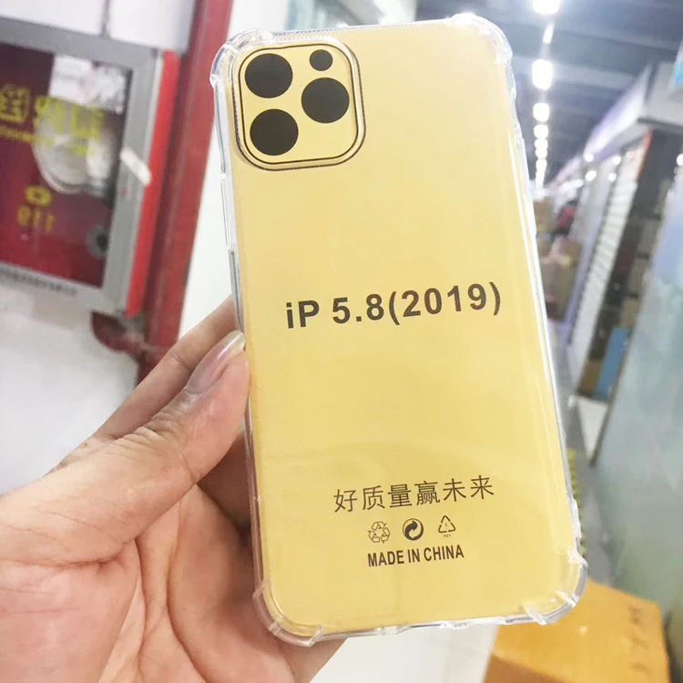 Airbag Design Shockproof Transparent soft TPU 1.0mm mobile phone cases For iphone 11 pro case
Airbag Design Shockproof Transparent soft TPU 1.0mm mobile phone cases For iphone 11 pro case