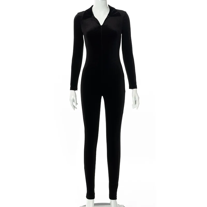 Sweet High Elastic Solid Color Sportswear V-Neck Long Sleeve Bodycon Jumpsuit Women Casual, Picture
Sweet High Elastic Solid Color Sportswear V-Neck Long Sleeve Bodycon Jumpsuit Women Casual, Picture