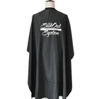 Custom Black Barbering Cape Screen Printed Barber Strong Capes Logo