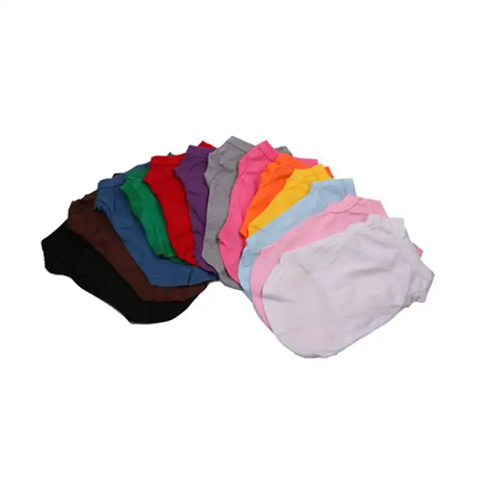 Cotton Shirt Solid Color Pets Dog T-shirts Spring Animal Cat Cloth Pet Clothes Puppy Dog Apparel Summer Pet Sleeveless T-Shirts, 14 colors
Cotton Shirt Solid Color Pets Dog T-shirts Spring Animal Cat Cloth Pet Clothes Puppy Dog Apparel Summer Pet Sleeveless T-Shirts, 14 colors