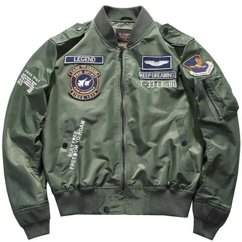 Big/Tall Autumn Air Force Aviator jacket Men's embroidered baseball jacket Spring autumn oversized military jacket
Big/Tall Autumn Air Force Aviator jacket Men's embroidered baseball jacket Spring autumn oversized military jacket