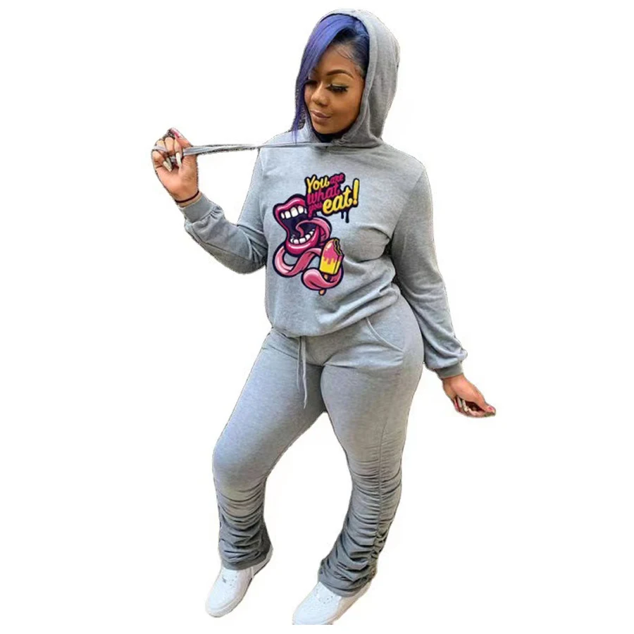 2021 fall&winter 5XL plus size women long sleeve hoodies print popular outfit ladies blouses with stacked pants running wear, 1color as picture
2021 fall&winter 5XL plus size women long sleeve hoodies print popular outfit ladies blouses with stacked pants running wear, 1color as picture